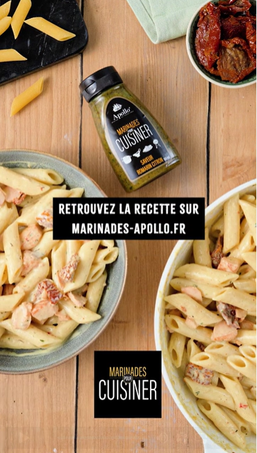 Penne au saumon - sauce romarin-citron