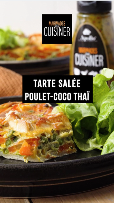 Tarte salée poulet coco thai